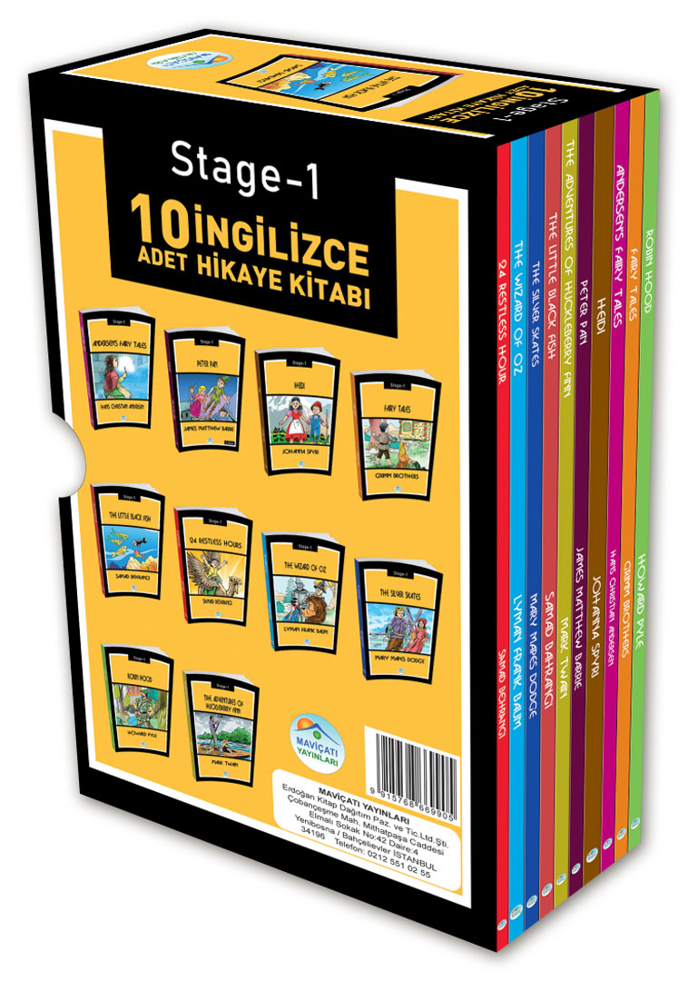 Stage-1 İngilizce Hikaye Seti 10 Kitap Maviçatı Yayınları