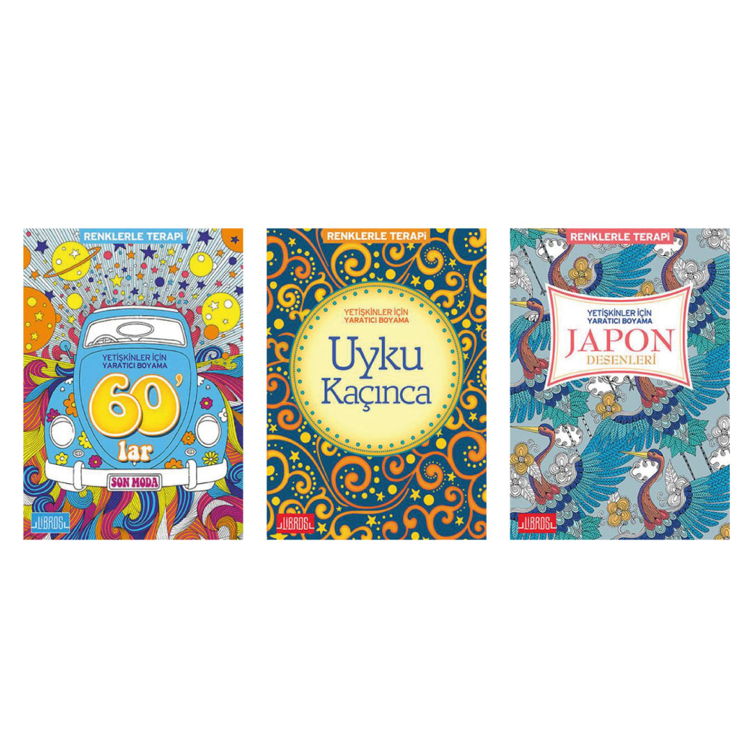 Yetişkinler için Mandala Yaratıcı Boyama Set 3 Kitap Libros Yayınları