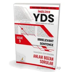 YDS İngilizce Irrelevant Sentence Issue 9 - Burak Yaşar - Pelikan Tıp Teknik Yayıncılık