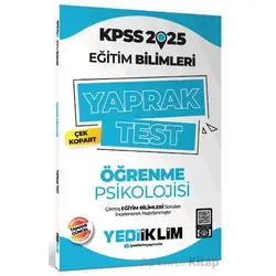 Yediiklim Yayınları 2025 KPSS Eğitim Bilimleri Öğrenme Psikolojisi Çek Kopart Yaprak Test