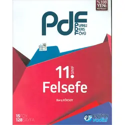 Eğitim Vadisi 11.Sınıf Felsefe PDF Planlı Ders Föyü