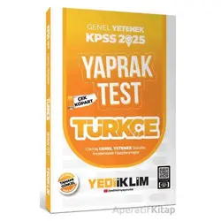 Yediiklim 2025 KPSS Türkçe Çek Kopart Yaprak Test