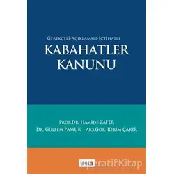 Kabahatler Kanunu - Gülfem Pamuk - Beta Yayınevi