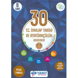 8.Sınıf T.C. İnkılap Tarihi ve Atatürkçülük 30 lu Branş Denemesi Yanıt Yayınları