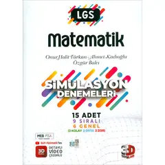 8.Sınıf LGS Matematik Simülasyon 15 Deneme 3D Yayınları